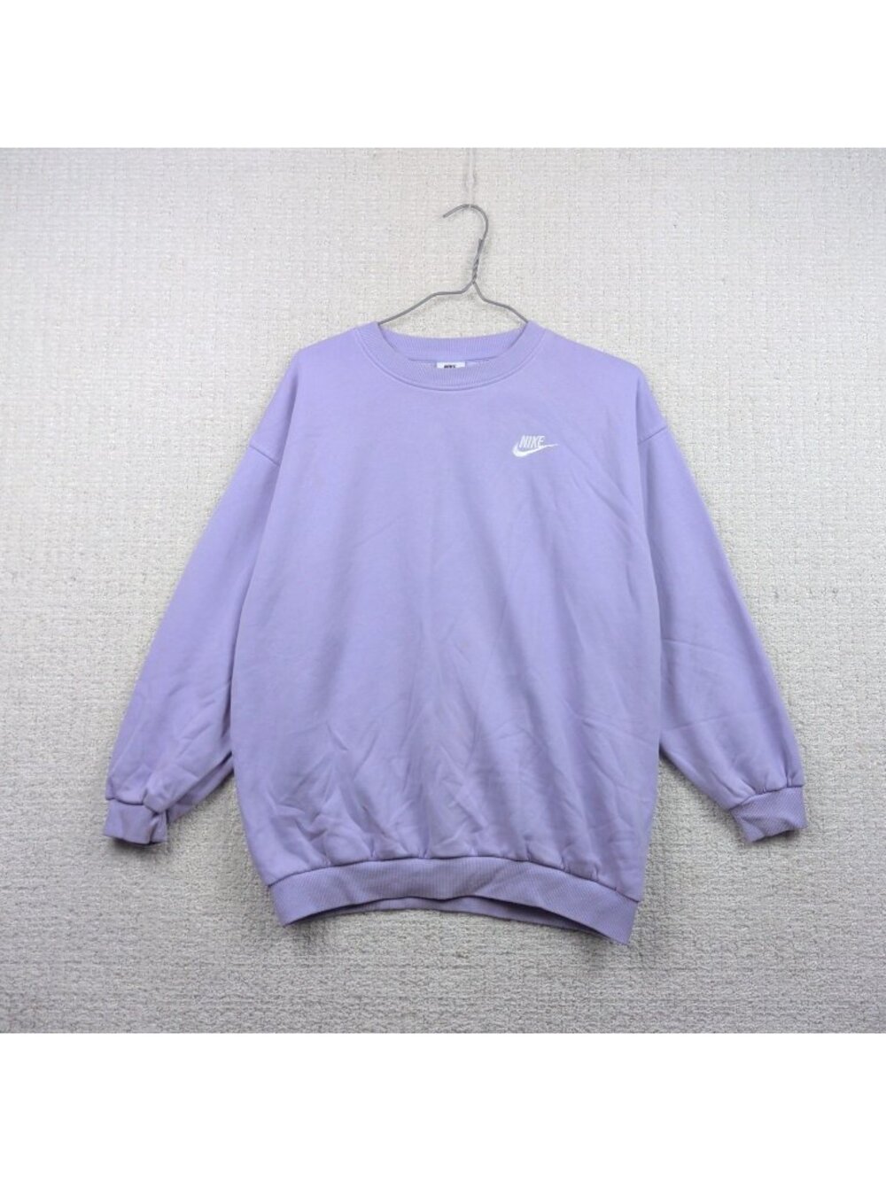 Nike Sportswear Club Fleece Oversized Cozy Sweatshirt Purple Lila Girl Sz L ***